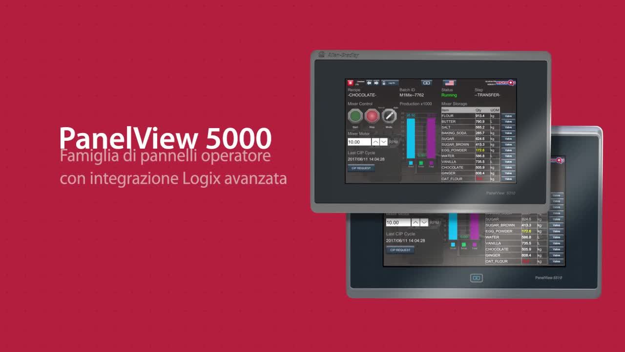 Video introduttivo sulla famiglia di pannelli operatore PanelView 5000